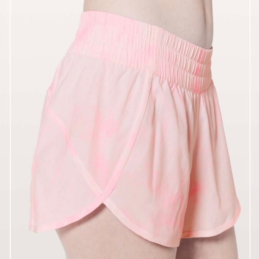 Rare Lululemon Tracker Short Pink Tie Dye 4in